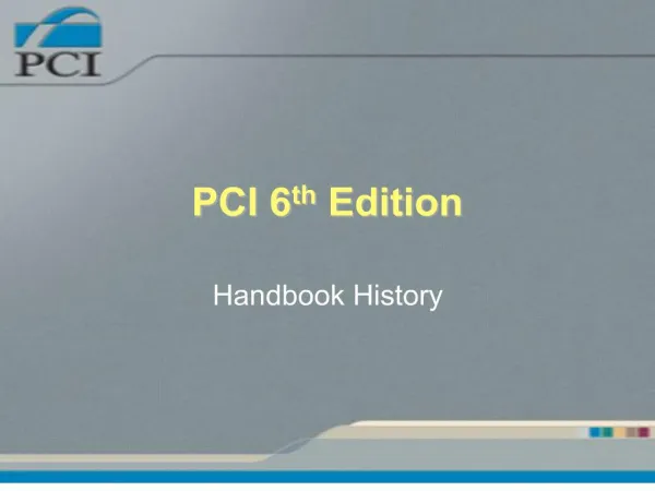 pci 6th edition