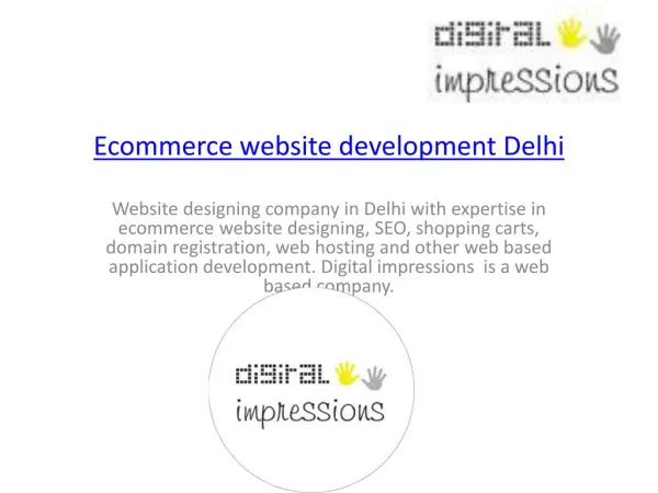 Ecommerce website development Delhi