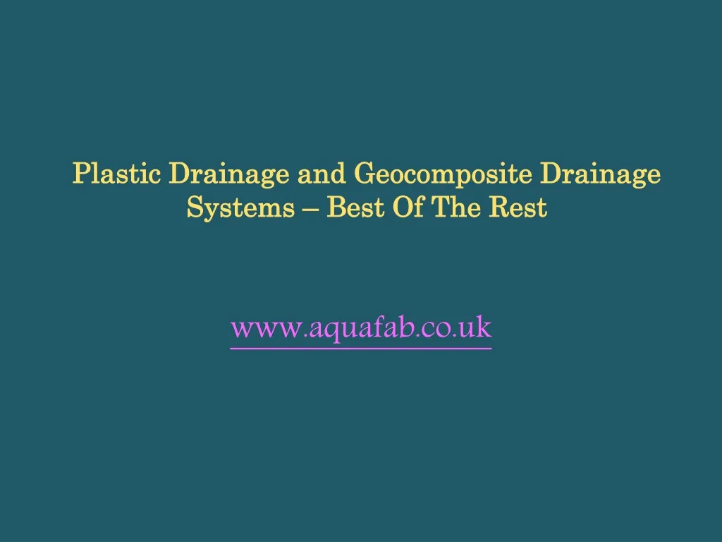 plastic drainage and geocomposite drainage systems best of the rest
