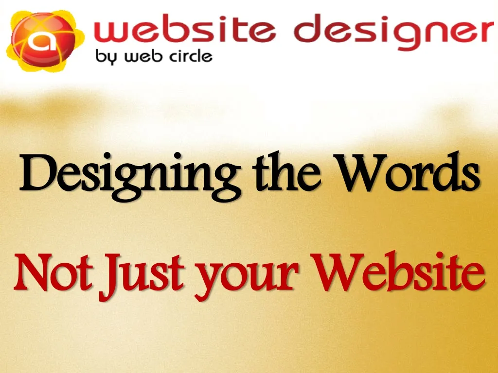 designing the words not just your website