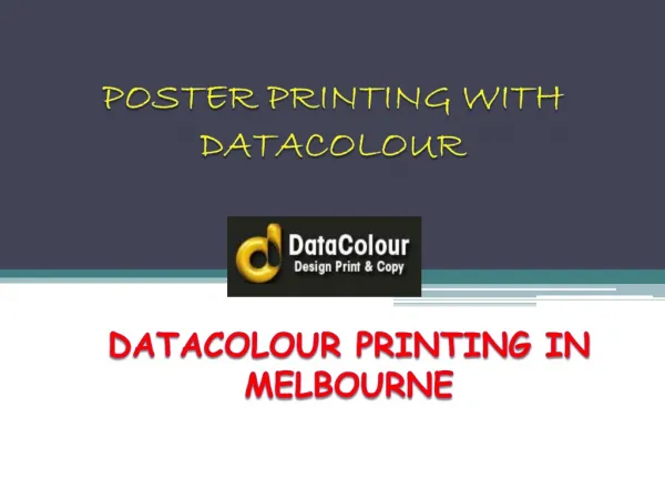 Poster Printing with Datacolour