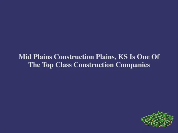 Mid Plains Construction Plains, KS