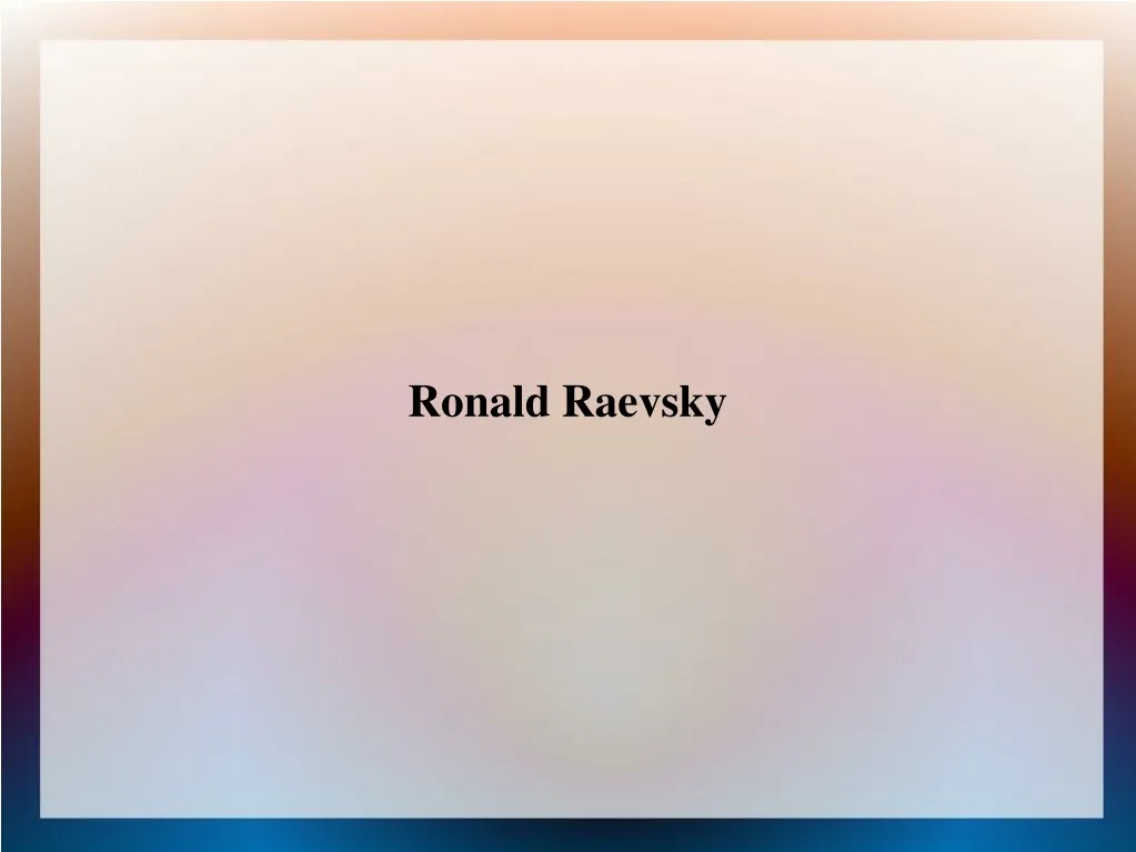 ronald raevsky