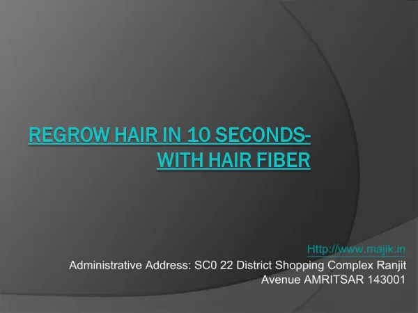 regrow hair in 10 seconds with hair fiber