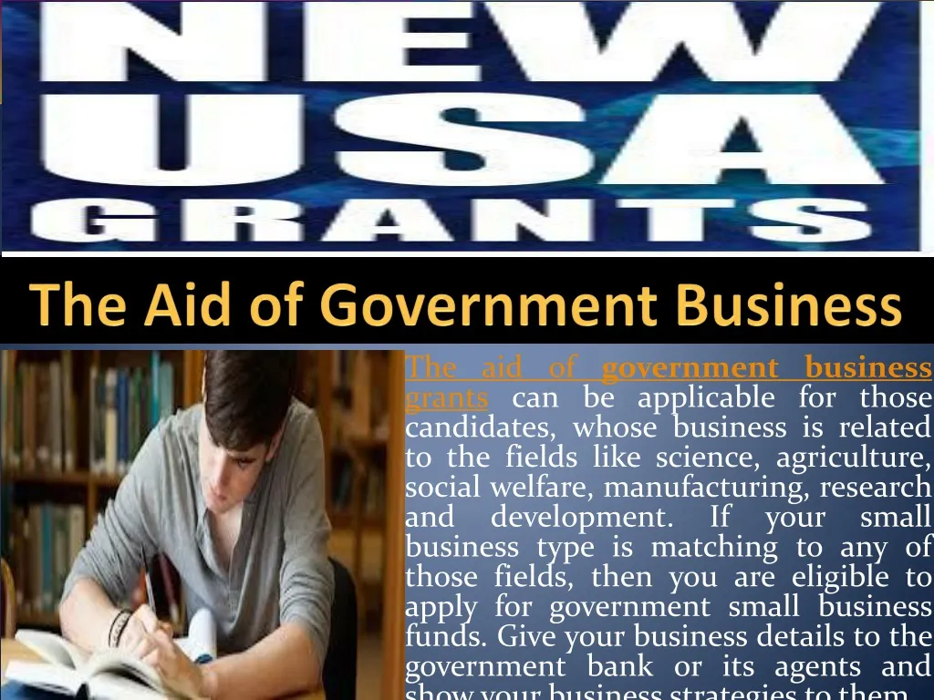 the aid of government business