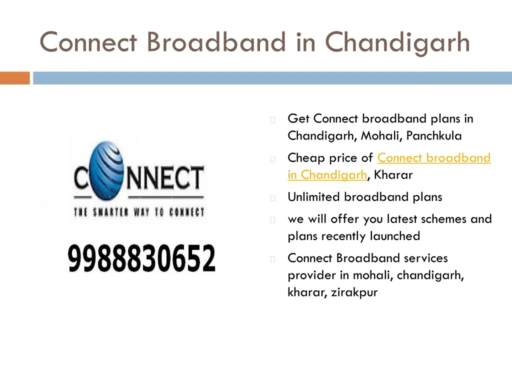 connect broadband in chandigarh