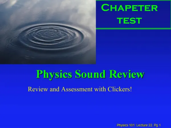 Physics Sound Review