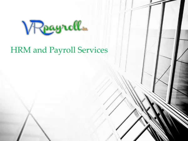 Payroll Management, Statutory Compliance solution - VRpayrol