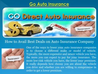 Go Auto Insurance Claims - slide 1