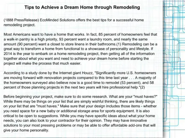 Tips to Achieve a Dream Home through Remodeling