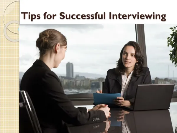 JOB INTERVIEW TIPS