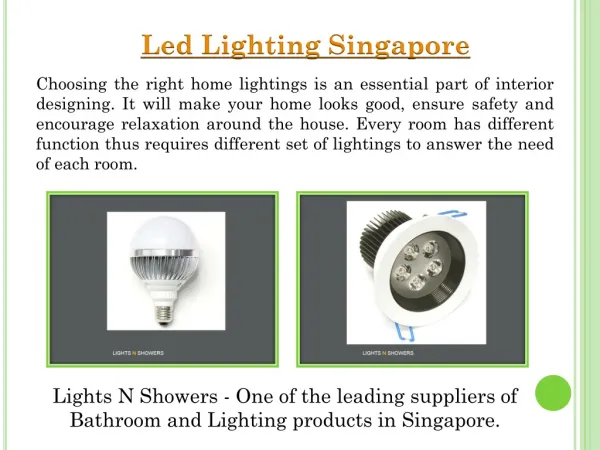 Led Lighting Singapore