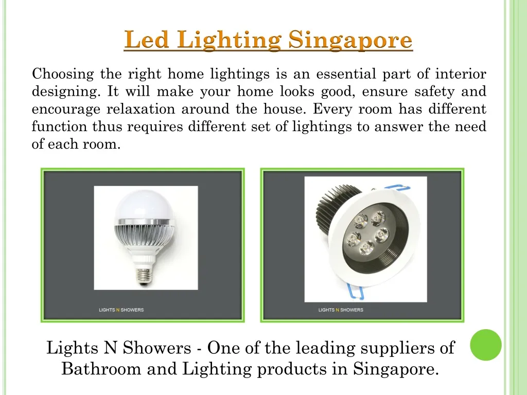 led lighting singapore