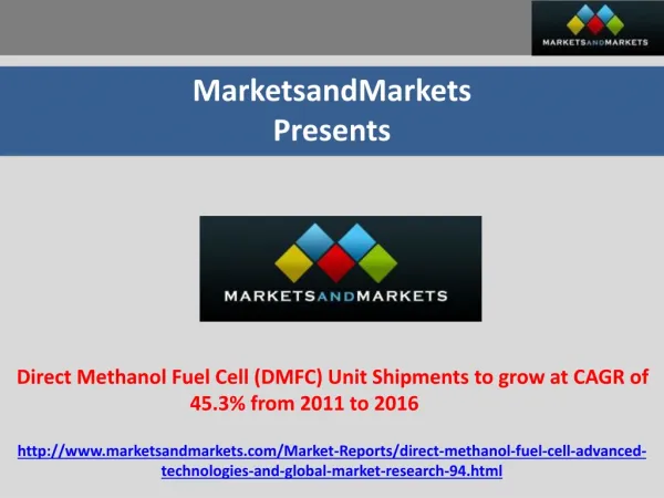 Direct Methanol Fuel Cell Market research report.