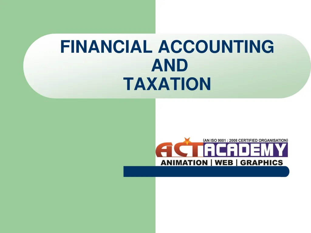 financial accounting and taxation