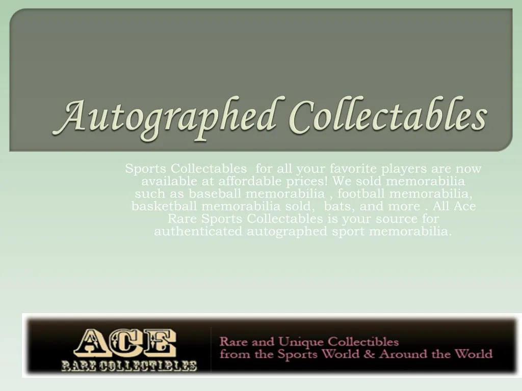 autographed collectables