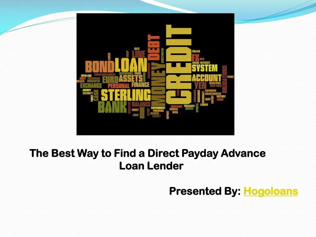 the best way to find a direct payday advance loan