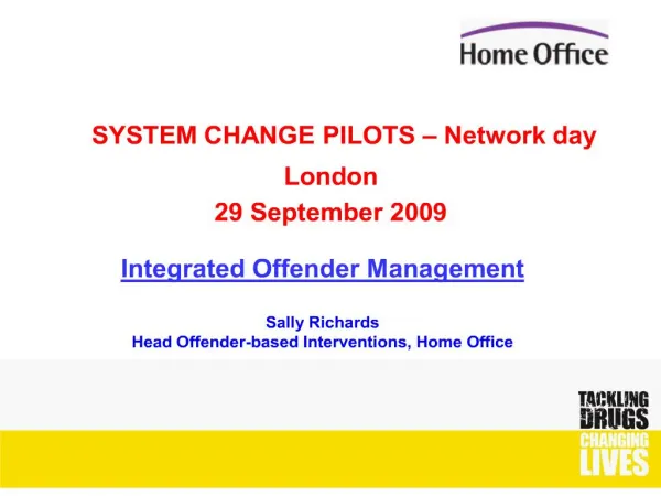 integrated offender management sally richards head offender-based interventions, home office