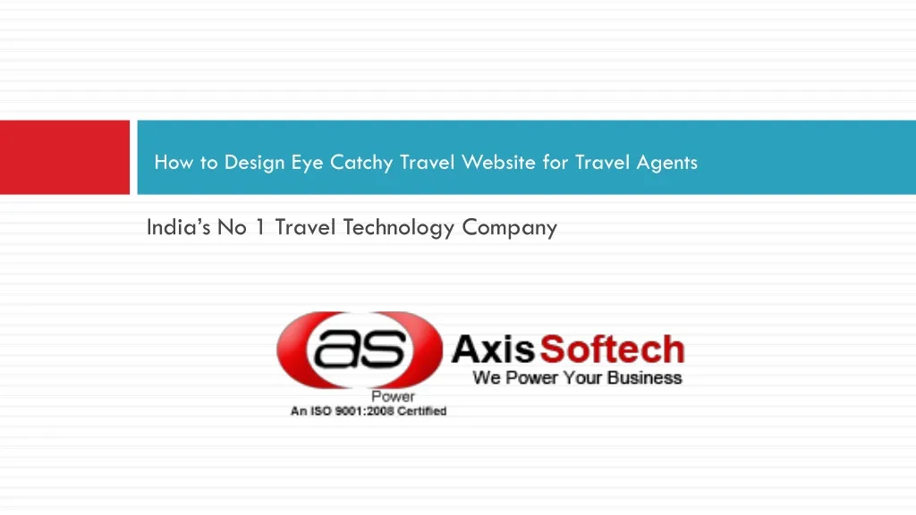 how to design eye catchy travel website for travel agents