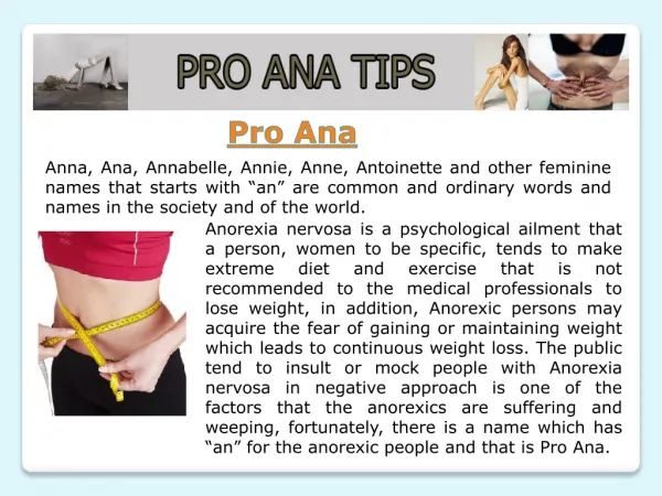 Anorexia Tips