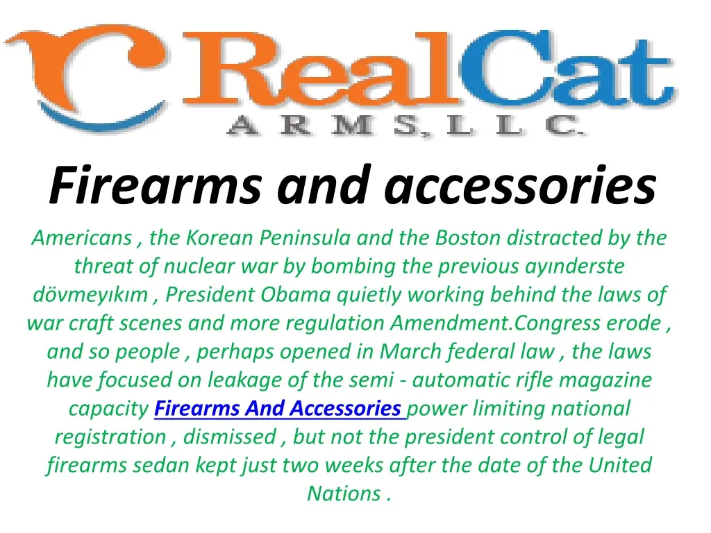 firearms and accessories