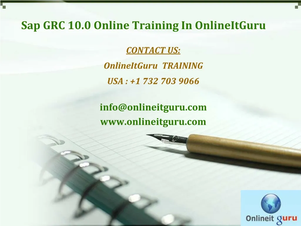 sap grc 10 0 online training in onlineitguru