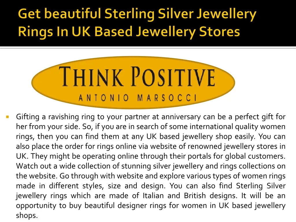 get beautiful sterling silver jewellery rings in uk based jewellery stores