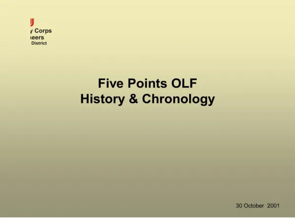 five points olf history chronology