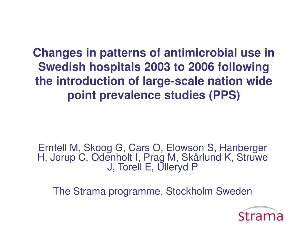 changes in patterns of antimicrobial
