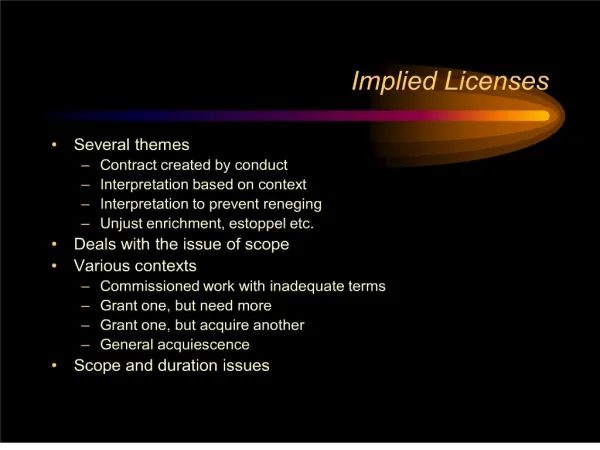 implied licenses
