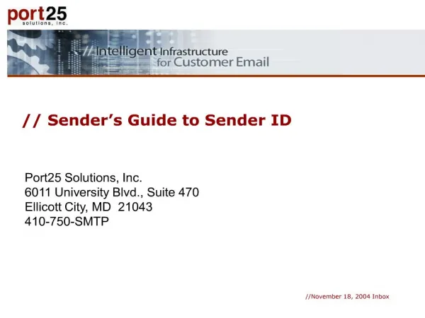 // sender s guide to sender id