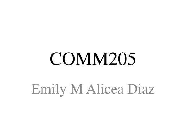 COMM 205