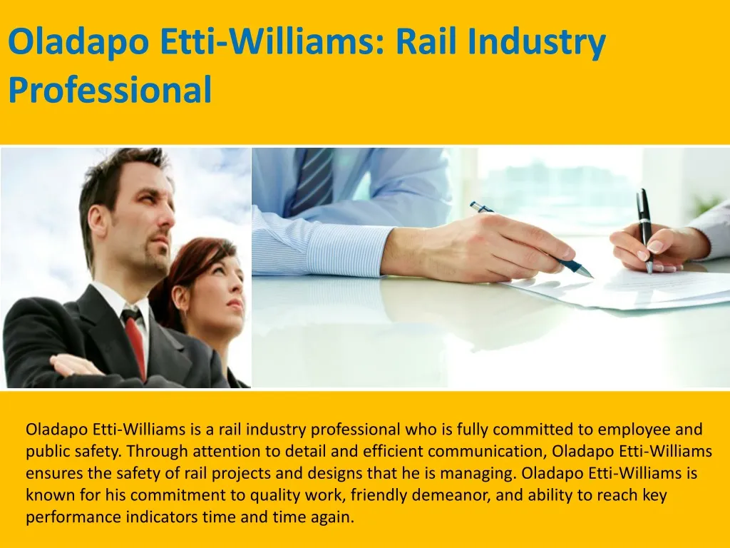oladapo etti williams rail industry professional