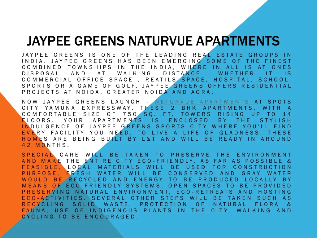 jaypee greens naturvue apartments