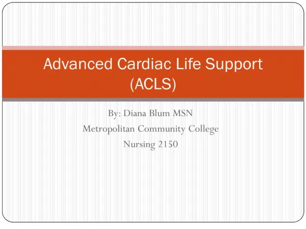 advanced cardiac life support acls