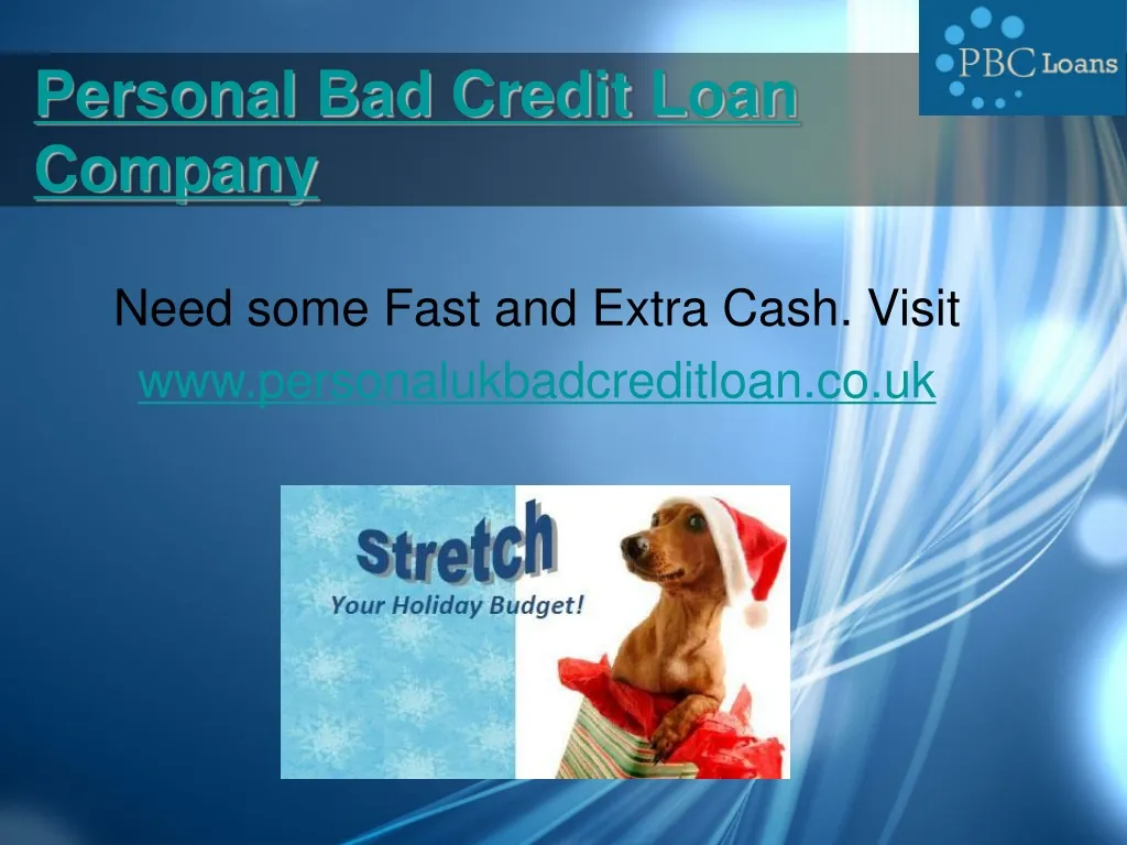 personal bad credit loan company