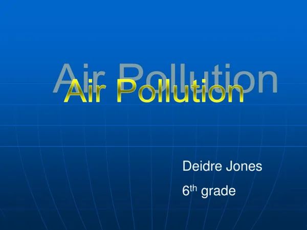 Information about air pollution