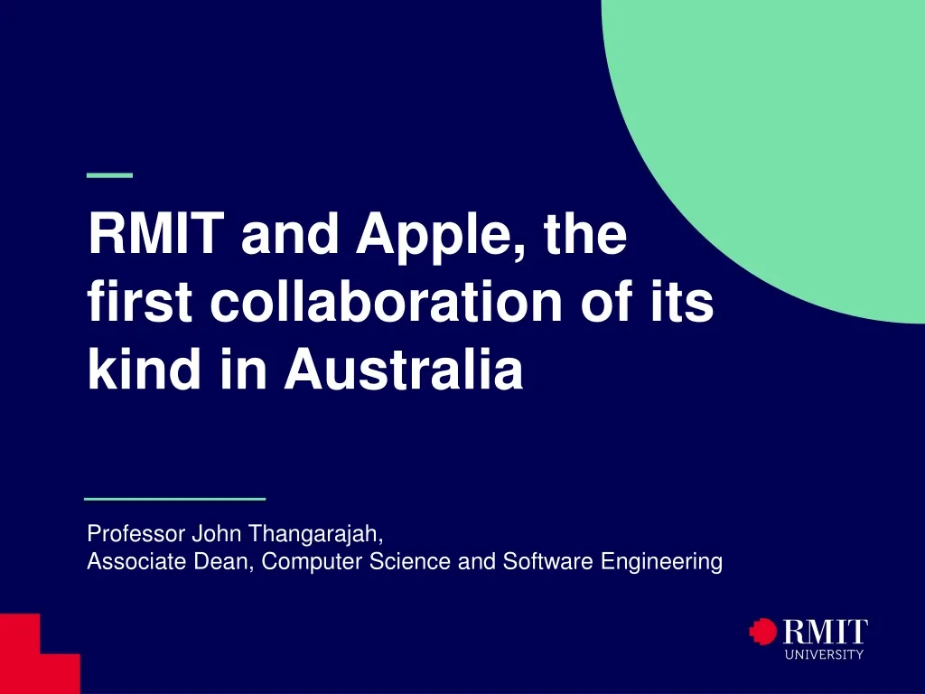 rmit and apple the first collaboration