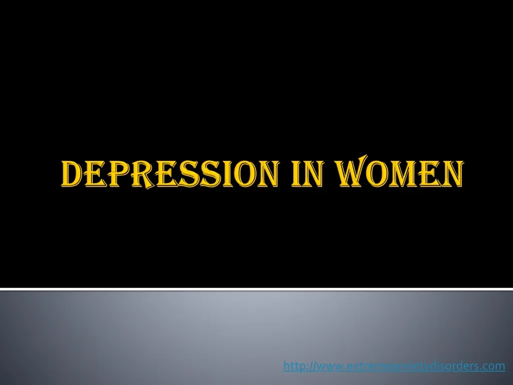 depression in women