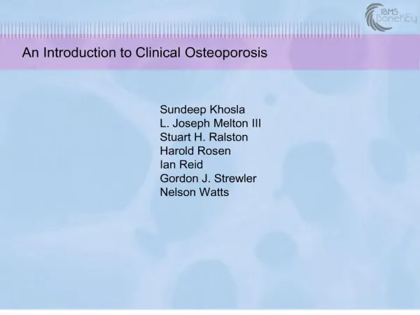 an introduction to clinical osteoporosis