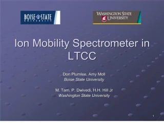 ion mobility spectrometer in ltcc - slide 1