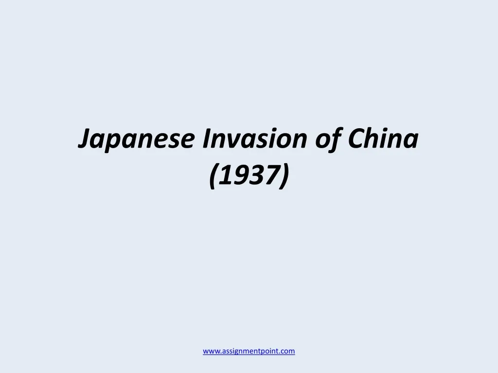 japanese invasion of china 1937