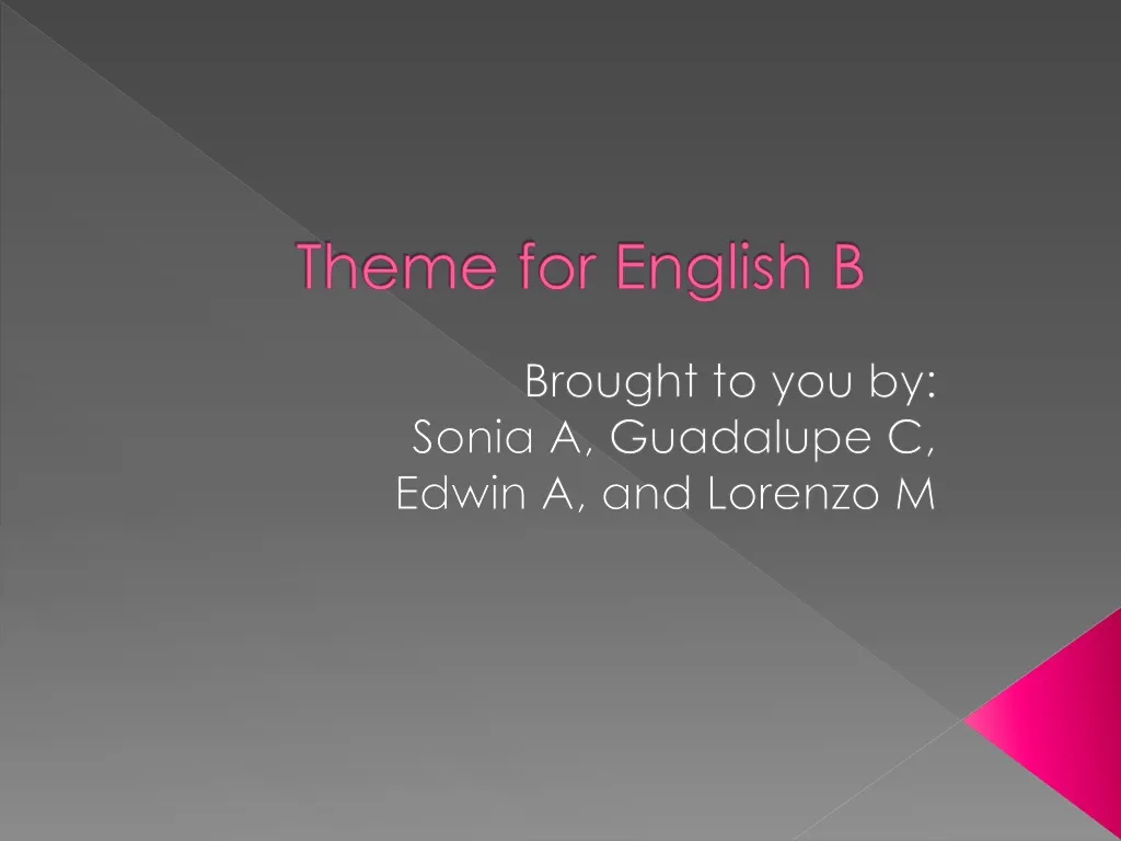 theme for english b