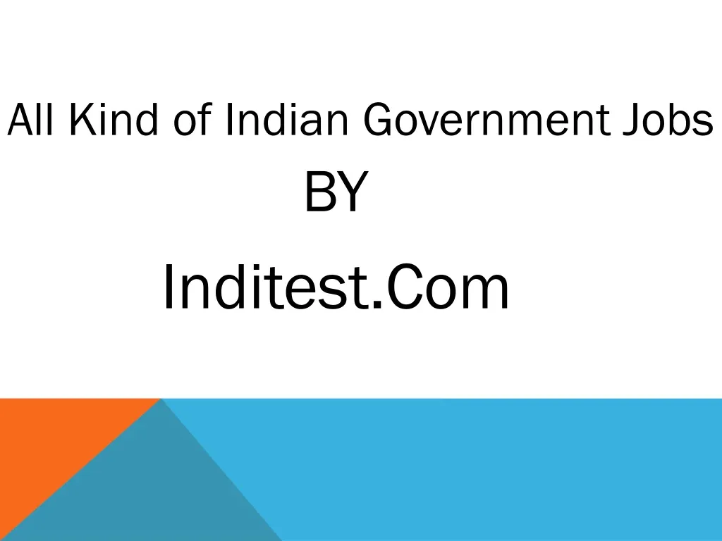 all kind of indian government jobs