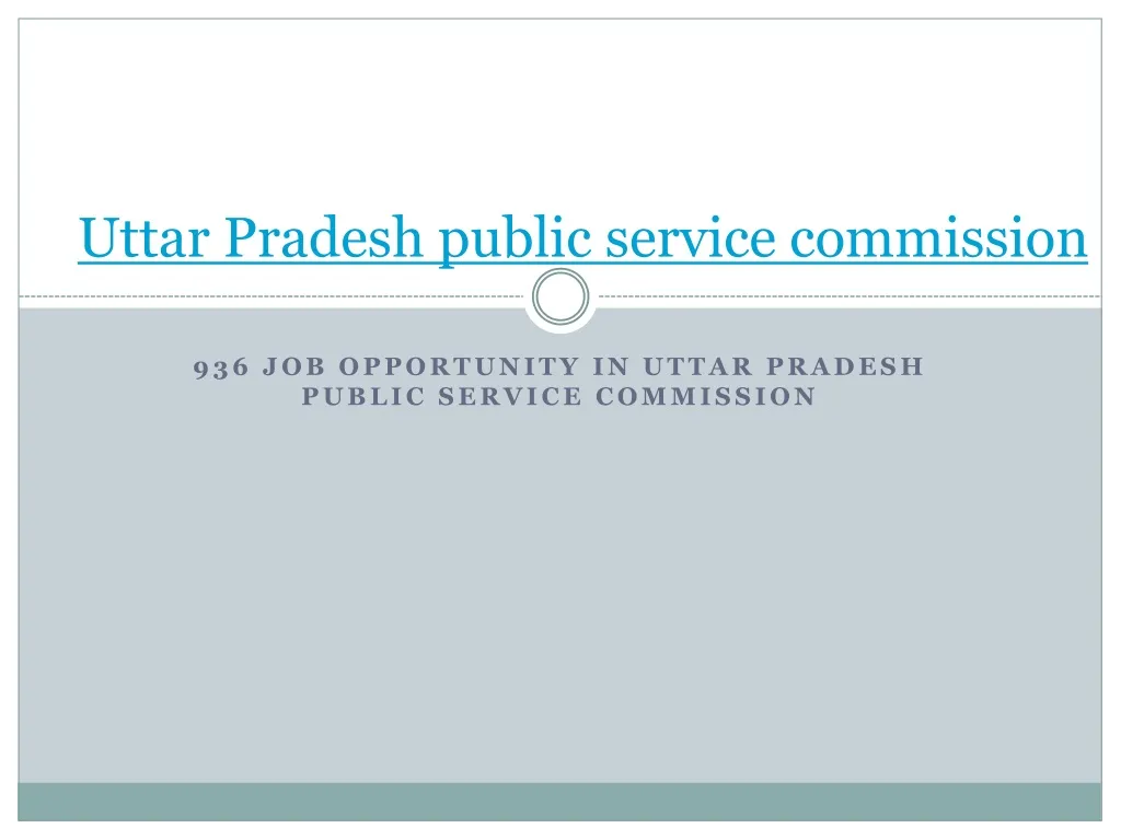 uttar pradesh public service commission