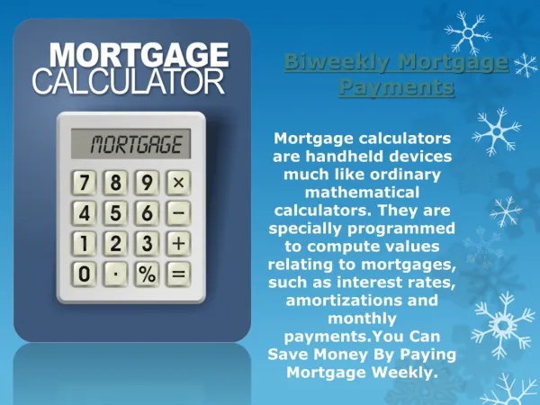 Bi Weekly Mortgage Payment