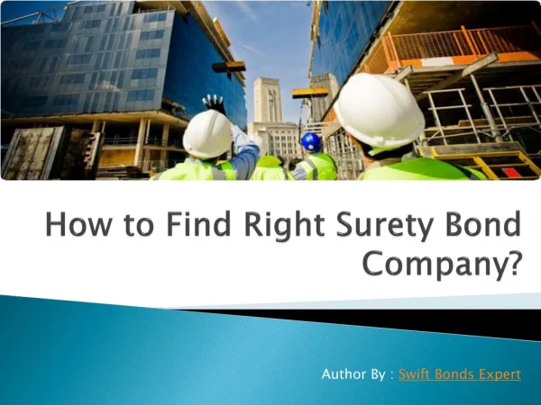 How to find right surety Bond Company?