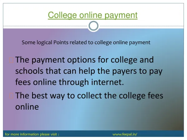 Link to college Online Payment for college Services