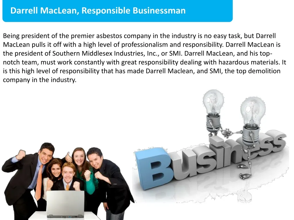 darrell maclean responsible businessman