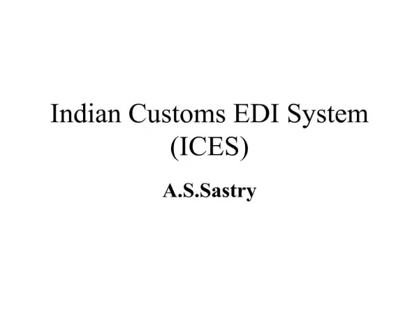 indian customs edi system ices